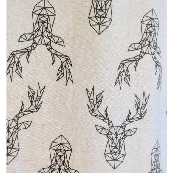 NEW Eddie Bauer Womens Flannel Sleep Shirt Medium White Gray Deer Button Down - Picture 7 of 12